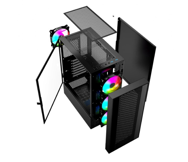 GEMBIRD Midi Tower Fornax 4000 ARGB czarna CCC-FC-4000 - 1244459 - zdjęcie 6